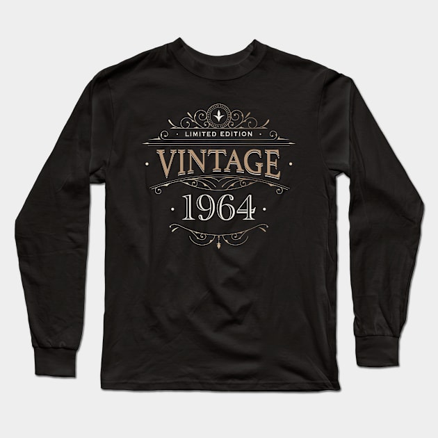 Limited edition Vintage 1964 Long Sleeve T-Shirt by CardRingDesign